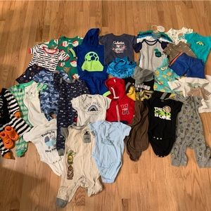 12 month and 12-18 month baby boy clothing lot - 34 pieces